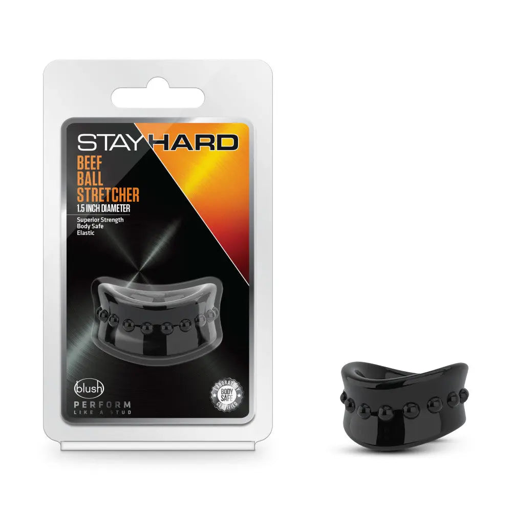 Stay Hard - Beef Ball Stretcher - 1.5 Inch Diameter - Black – body-safe materials | Fu'Cha Exotics