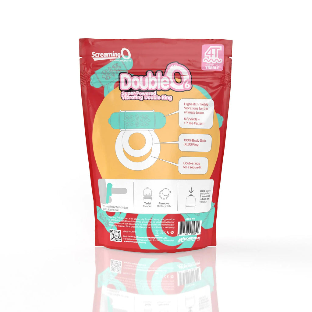 Screaming O 4t - Double O 6 Super Powered Vibrating Double Ring - Kiwi – body-safe materials fully waterproof | Fu'Cha Exo...