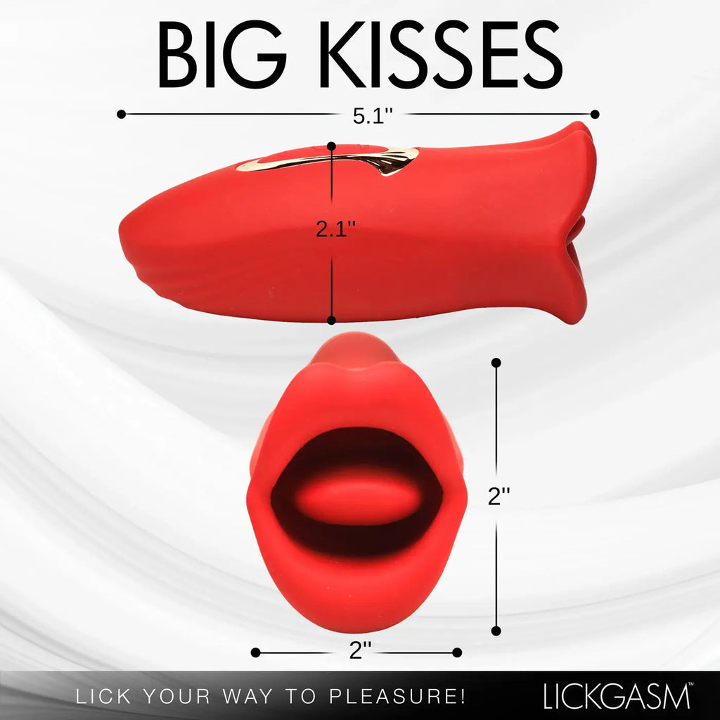 Lickgasm Kiss and Tell Mini Kissing and Vibrating Clitoral Stimulator - Red – body-safe materials | Fu'Cha Exotics