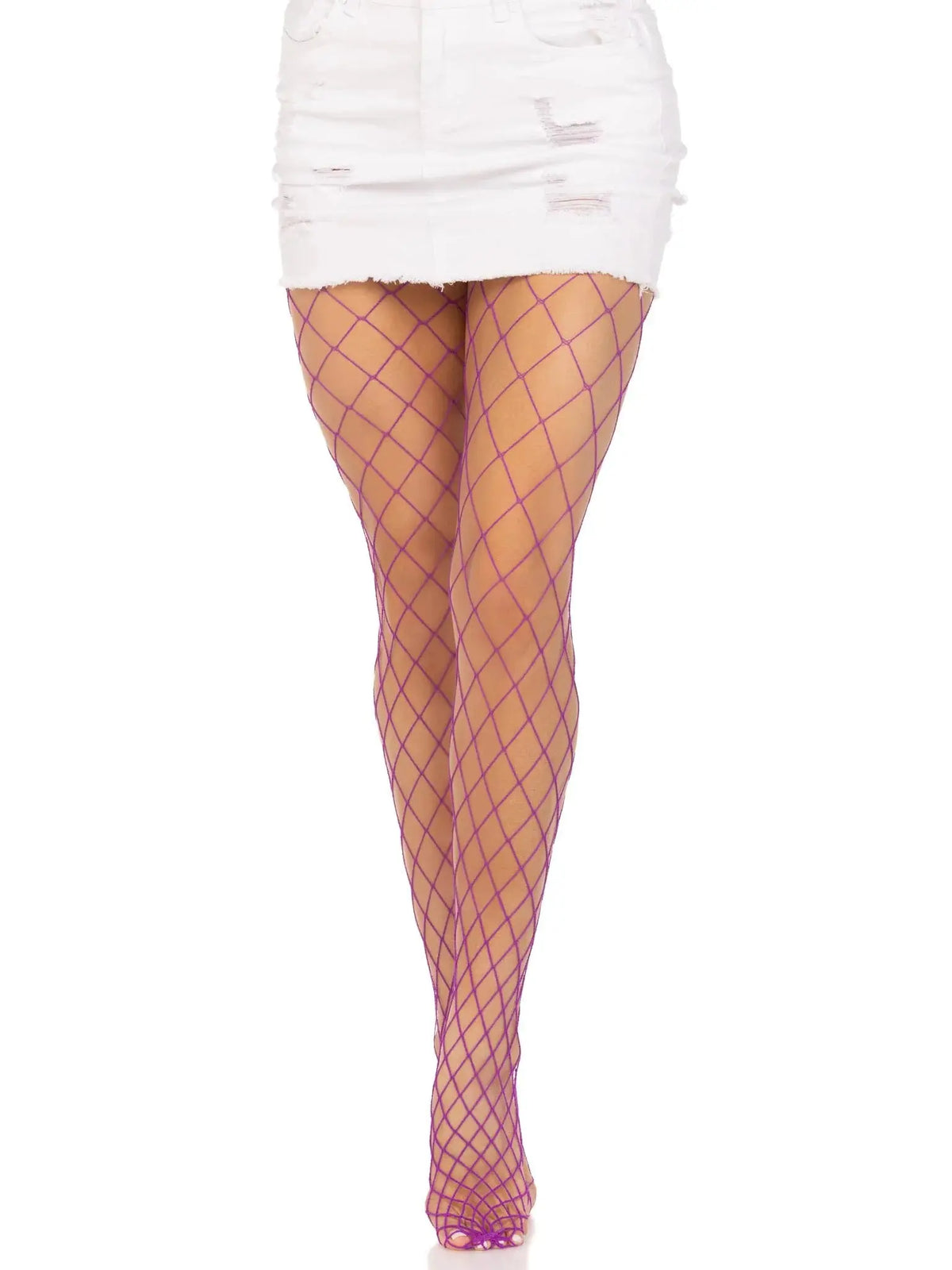 Spandex Diamond Net Tights - One Size - Purple – body-safe materials | Fu'Cha Exotics