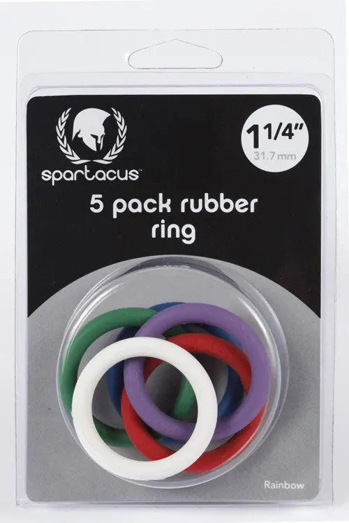 Rubber C-Ring Set - 1.25 Inches - Rainbow – body-safe rubber | Fu'Cha Exotics