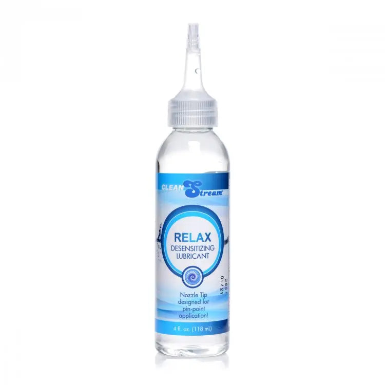 Relax Desensitizing Lubricant With Nozzle Tip - 4 Oz. 118ml – body-safe materials | Fu'Cha Exotics