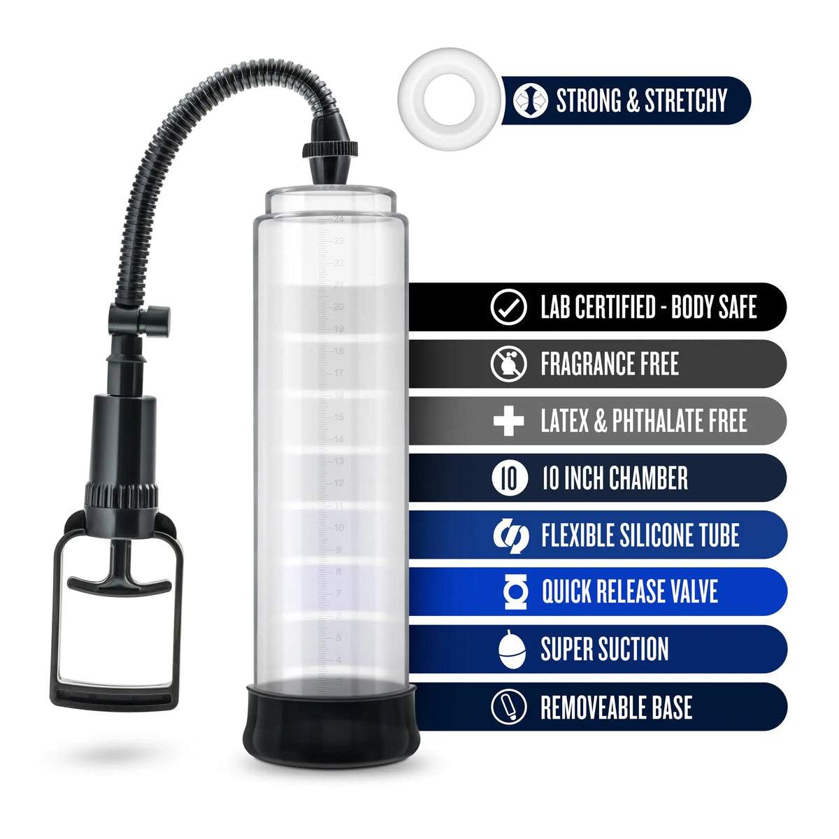 Performance Vx3 - Male Enhancement Pump System - Clear – body-safe materials | Fu'Cha Exotics