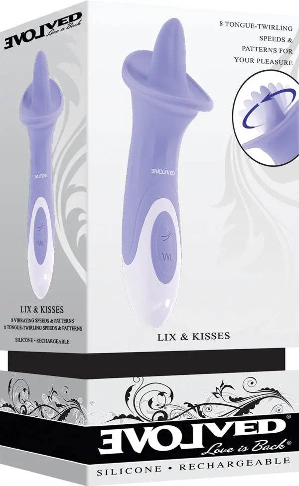 Lix and Kisses - Purple – body-safe silicone USB-rechargeable | Fu'Cha Exotics