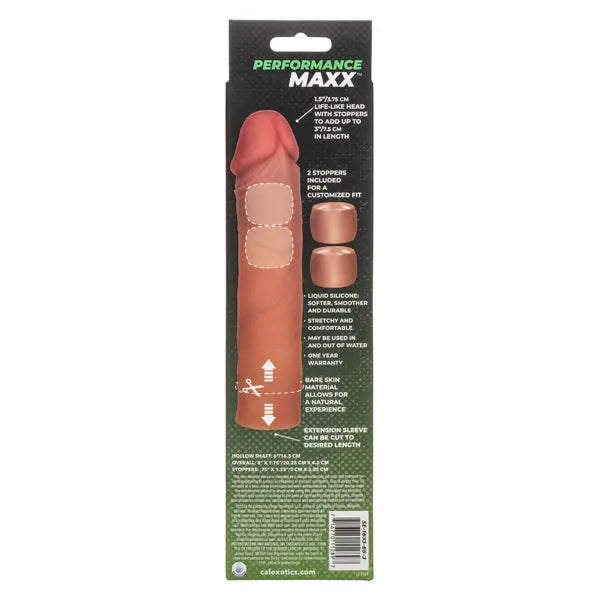 Performance Maxx Liquid Silicone Extension System - Brown – body-safe silicone fully waterproof | Fu'Cha Exotics