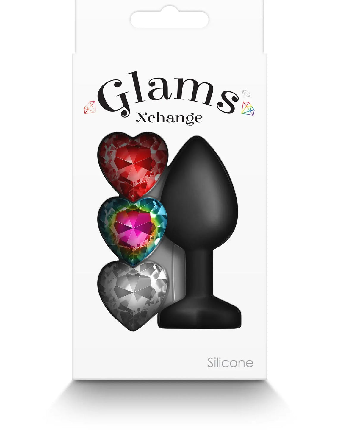 Glams Xchange Heart - Small - Black – body-safe materials | Fu'Cha Exotics