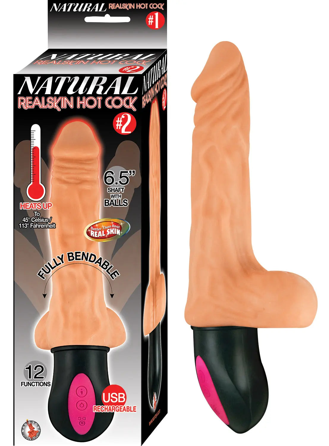 Natural Realskin Hot Cock #2 - Flesh – body-safe materials | Fu'Cha Exotics
