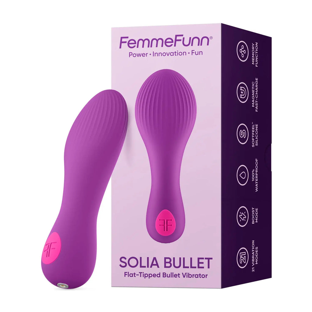 Solia Bullet Flat Tipped Vibrator - Purple – body-safe materials fully waterproof | Fu'Cha Exotics