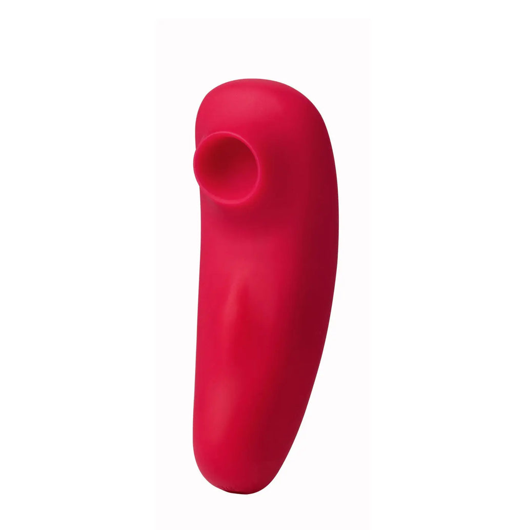 Remi 15-Function Rechargeable Remote Control Suction Panty Vibe - Red – body-safe silicone 15 vibration modes | Fu'Cha Exo...
