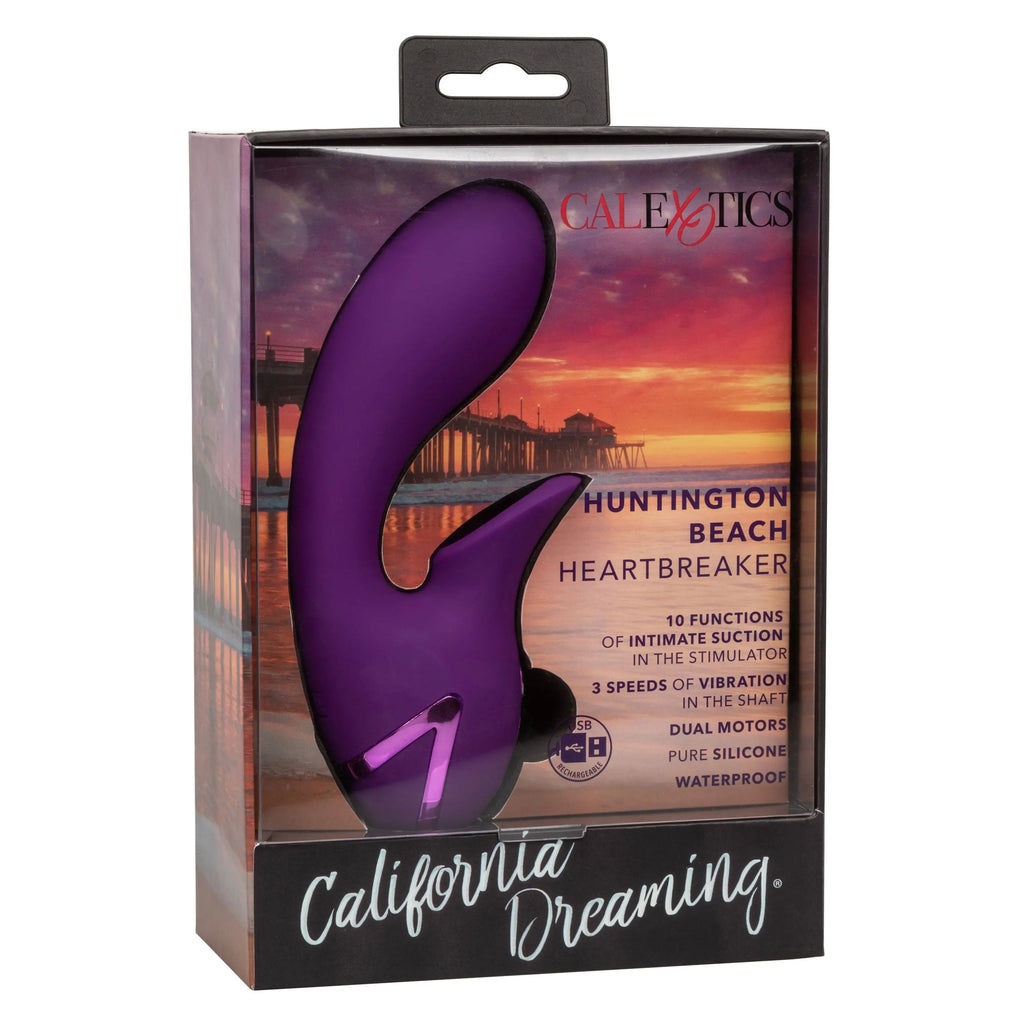 California Dreaming Huntington Beach Heartbreaker - Purple – body-safe silicone USB-rechargeable | Fu'Cha Exotics