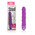 Purple waterproof stud rod dong with flared tip and control ring