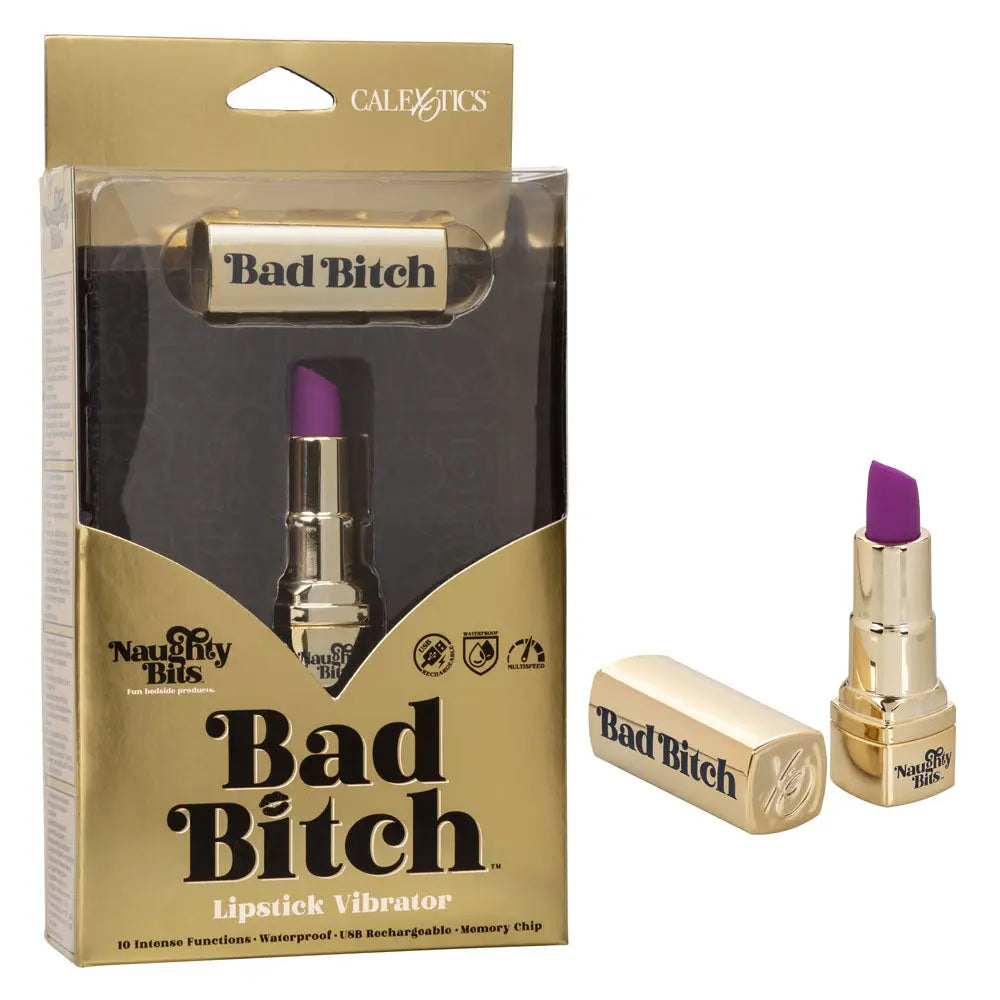 Naughty Bits Bad Bitch Lipstick Vibrator – body-safe materials | Fu'Cha Exotics
