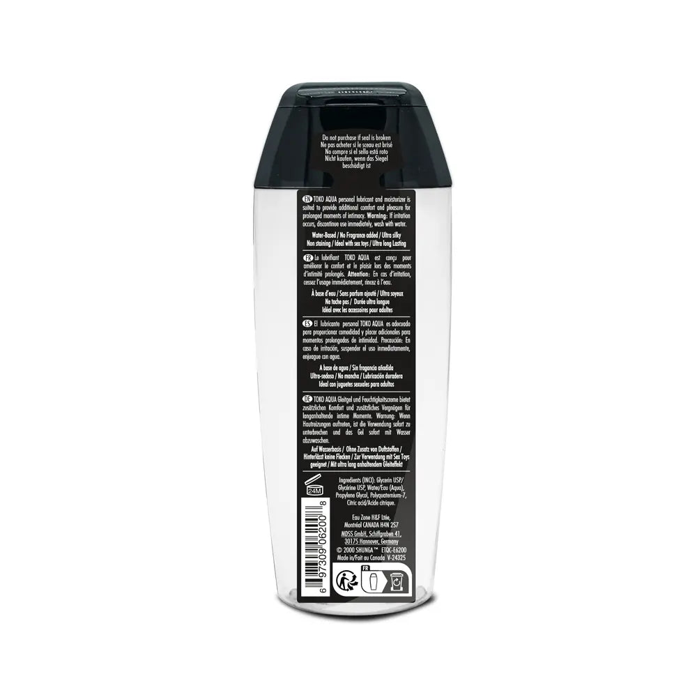 Toko Aqua Personal Lubricant - 5.5 Fl. Oz. – body-safe materials | Fu'Cha Exotics