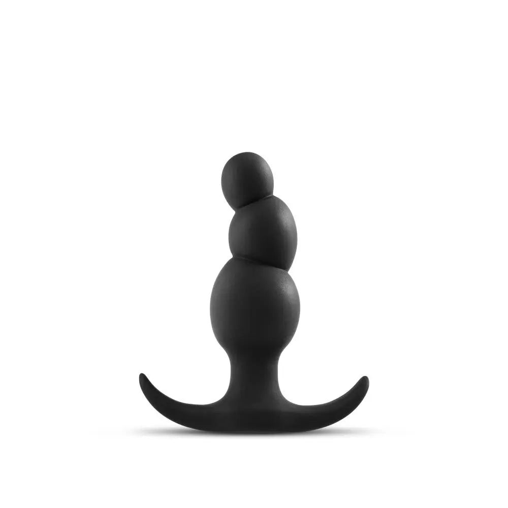 Anal Adventures Platinum - Stacked Plug - Black – body-safe materials | Fu'Cha Exotics