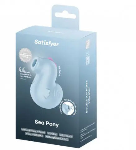 Sea Pony - Baby Blue – body-safe silicone 13 vibration modes | Fu'Cha Exotics