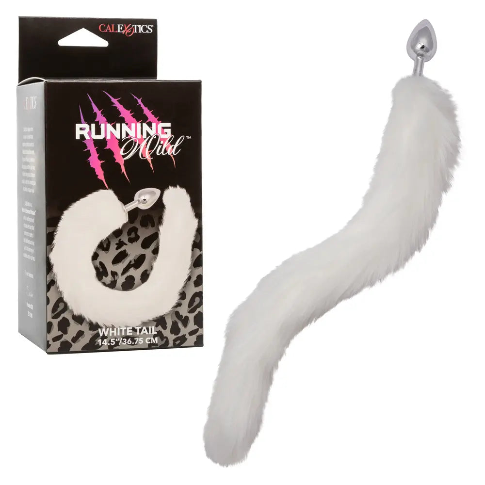 Running Wild Tail - White – body-safe materials | Fu'Cha Exotics