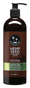 Hemp Seed Hand and Body Lotion - 16 Fl. Oz. - Cucumber Melon