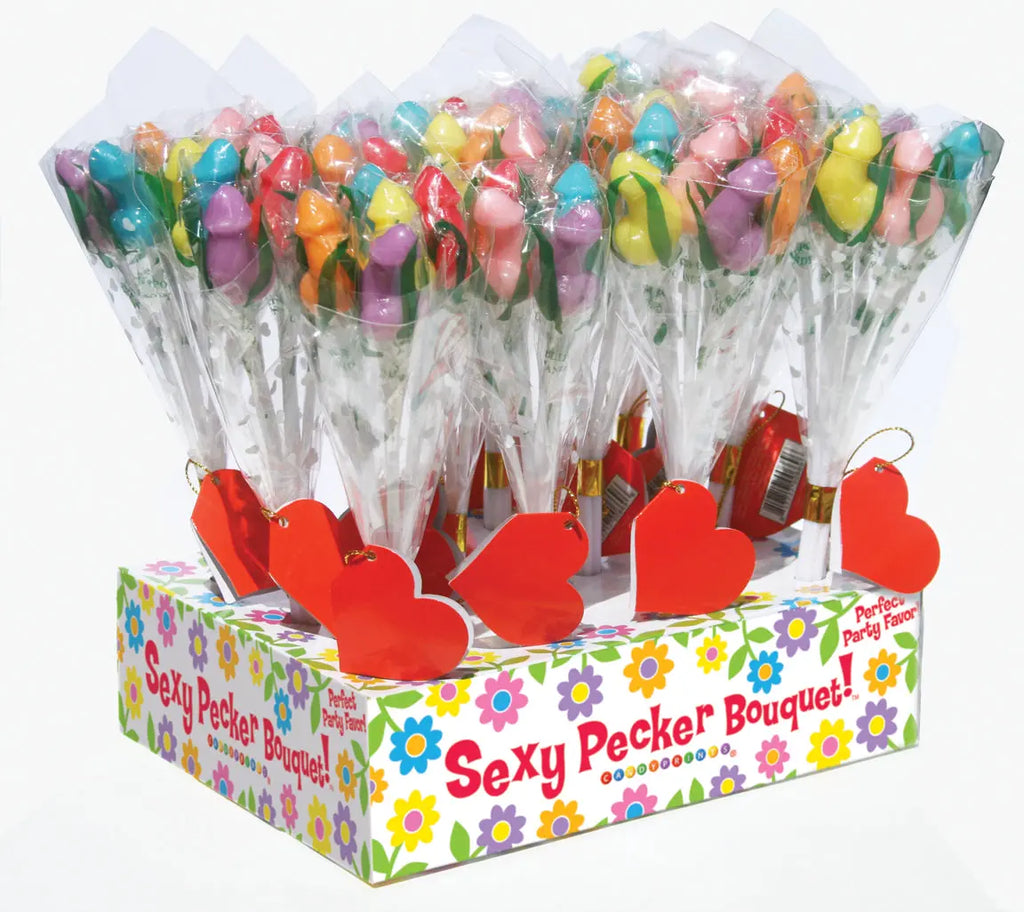 Candy Penis Bouquet - 12 Piece Display – body-safe materials | Fu'Cha Exotics