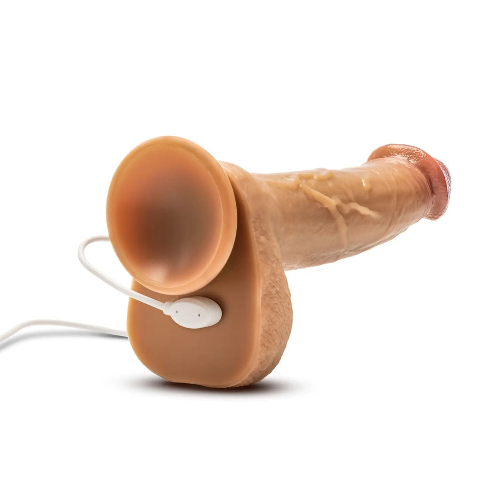 Dr. Skin Silicone - Dr. Phillips - 8.5 Inch Thrusting Dildo - Tan – body-safe materials | Fu'Cha Exotics