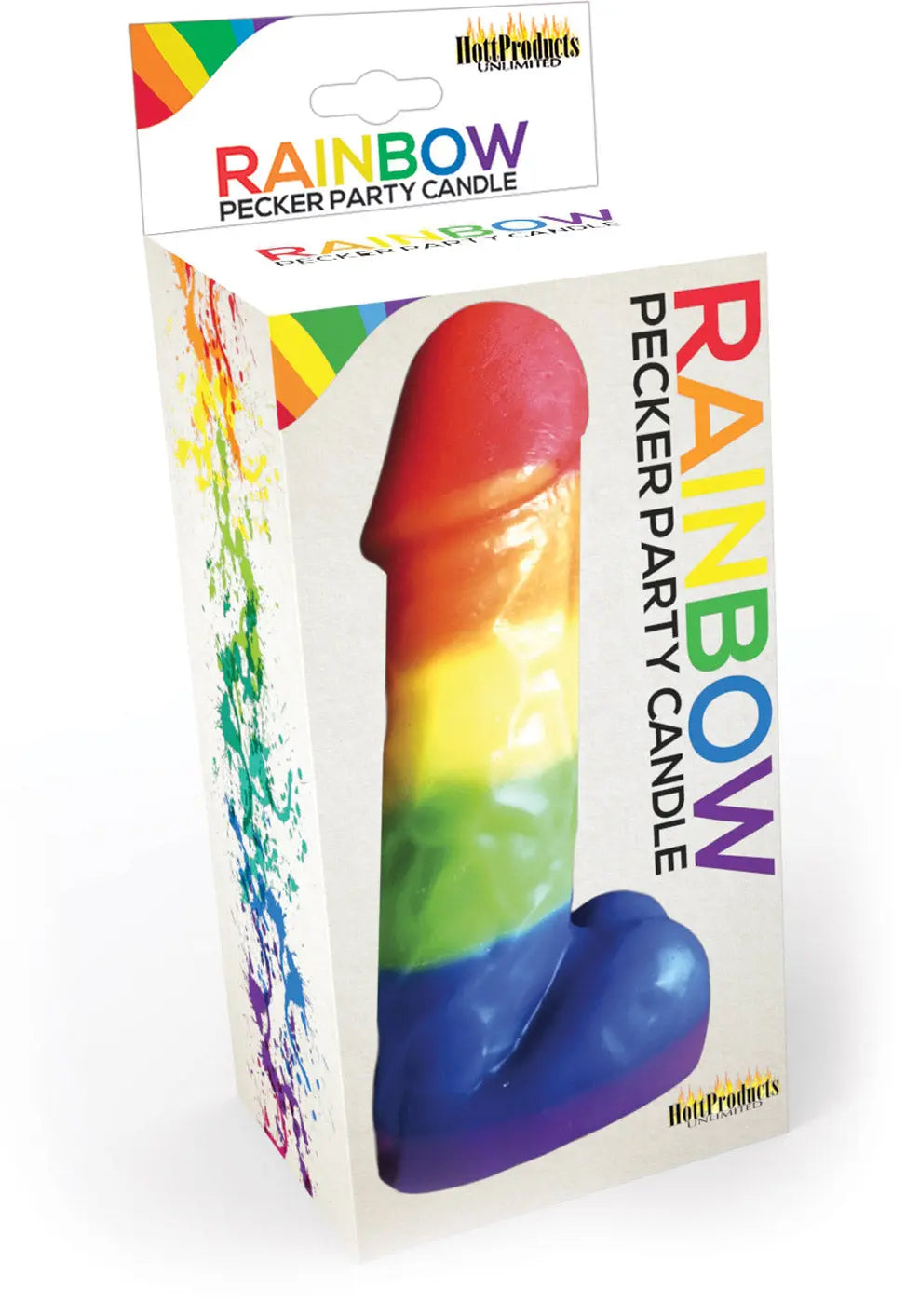 Rainbow Pecker Party Candle 7 Inches – body-safe materials | Fu'Cha Exotics