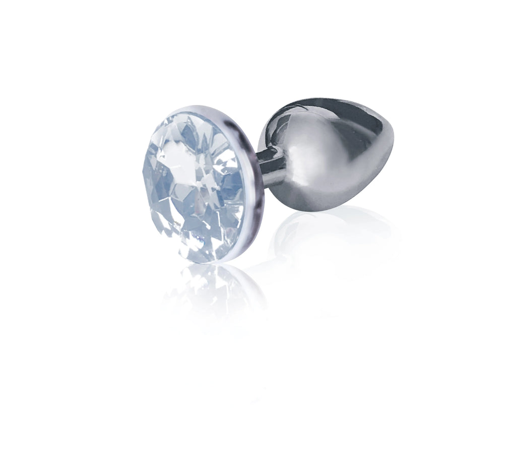 The 9's the Silver Starter Bejeweled Stainless Steel Plug - Diamond – stainless steel | Fu'Cha Exotics