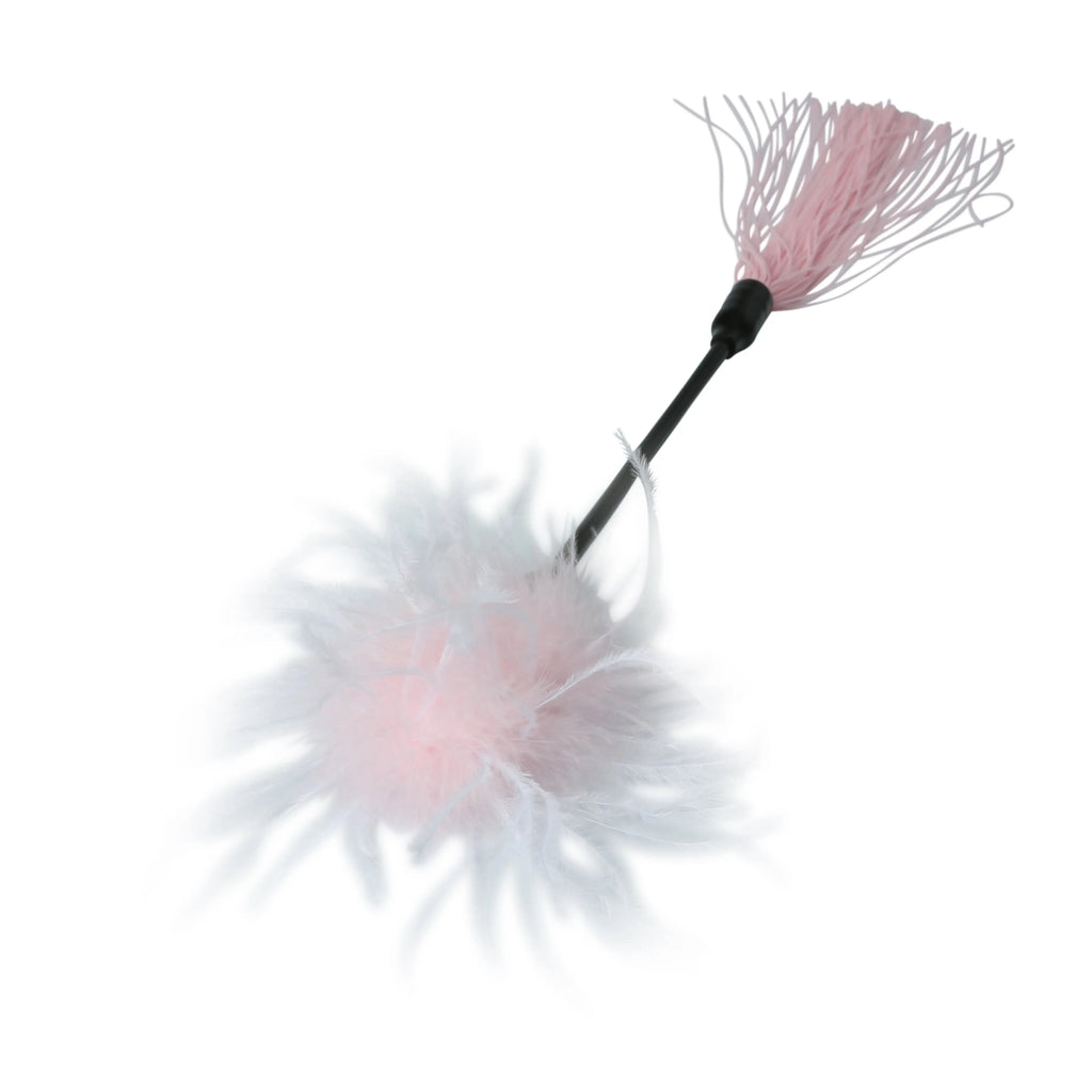 Sex and Mischief Whip and Tickle - Pink and White – body-safe materials | Fu'Cha Exotics