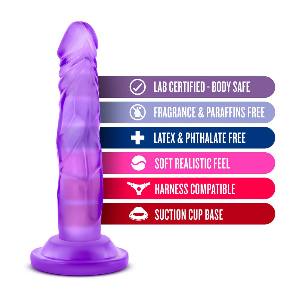 Naturally Yours - 5 Inch Mini Cock - Purple – body-safe materials | Fu'Cha Exotics