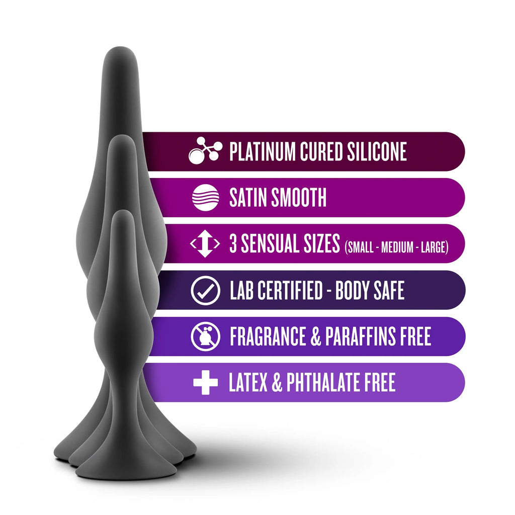 Luxe - Beginner Plug Kit - Black – body-safe materials | Fu'Cha Exotics