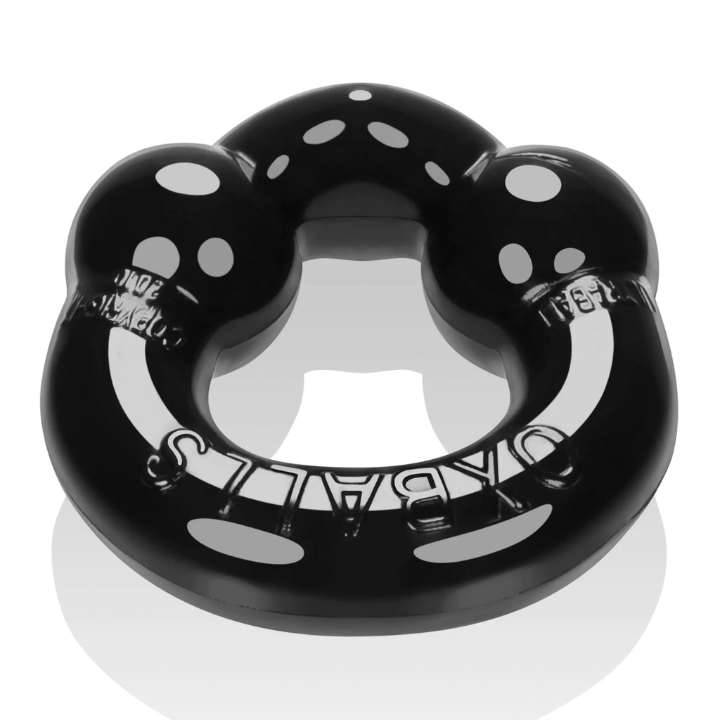 Ultraballs 2- Piece Cockring Set - Black & Police Blue – body-safe materials | Fu'Cha Exotics