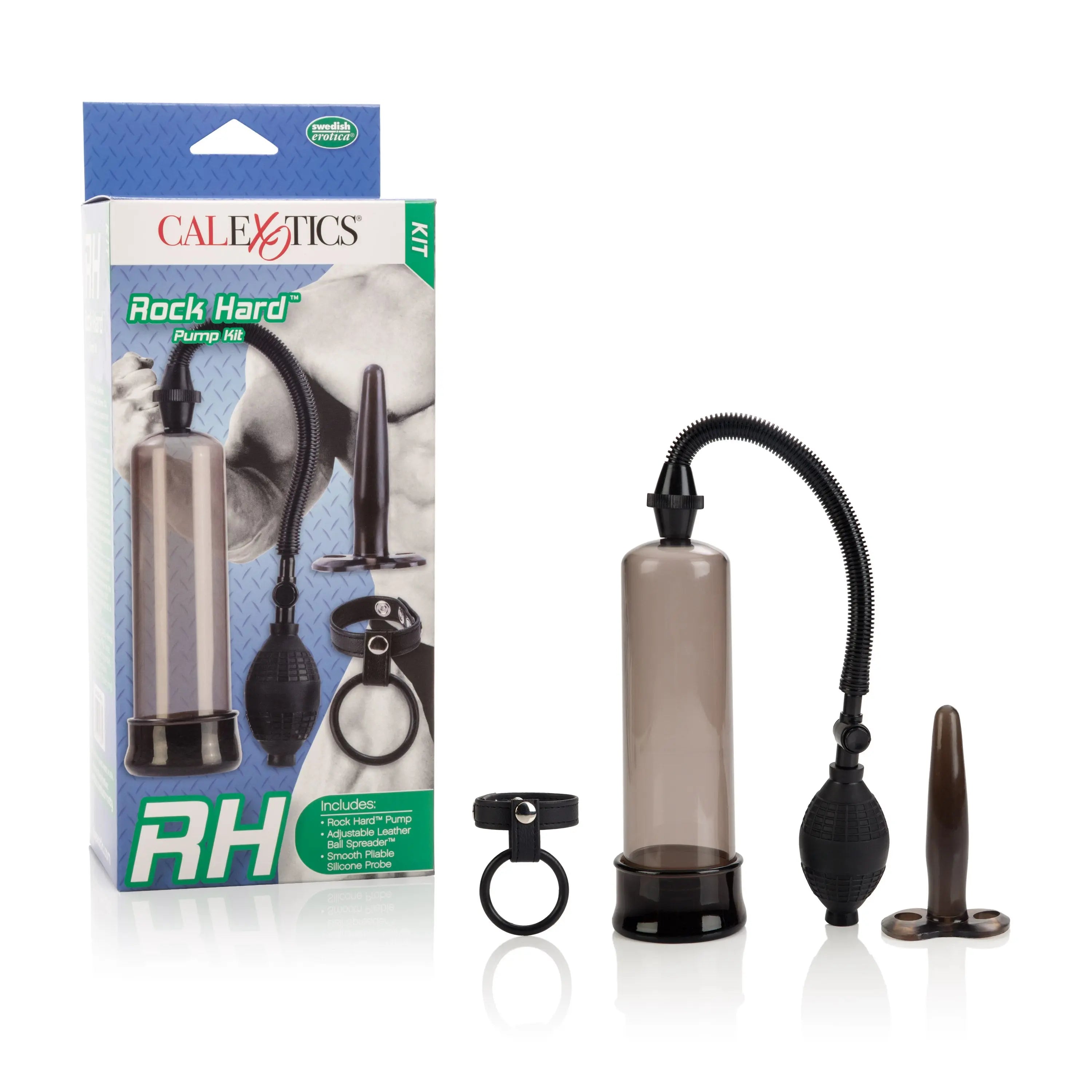 Rock Hard pump kit with hand pump bottle, flexible hose, nozzles and mounting base