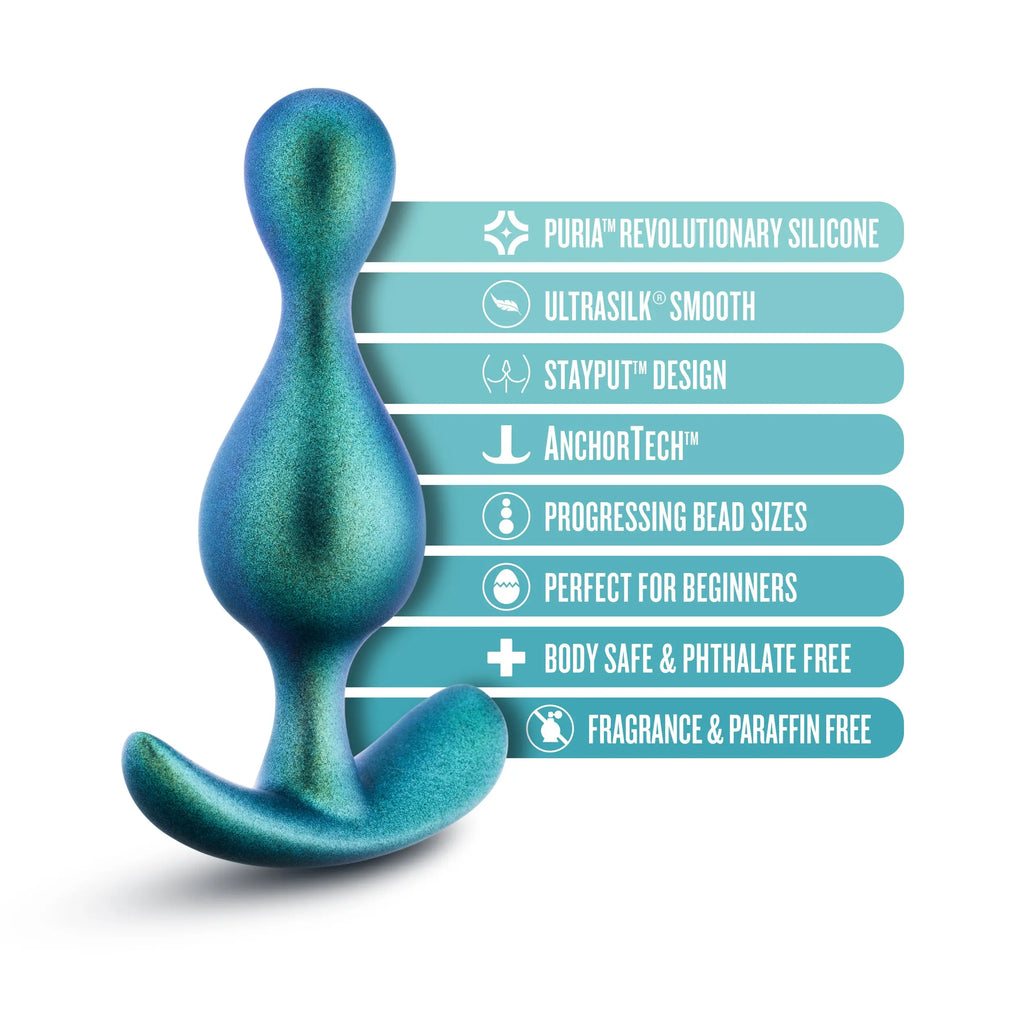 Anal Adventures Matrix - Photon Plug - Neptune Teal – body-safe silicone | Fu'Cha Exotics