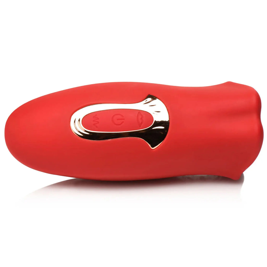 Lickgasm Kiss and Tell Mini Kissing and Vibrating Clitoral Stimulator - Red – body-safe silicone 10 vibration modes | Fu'C...