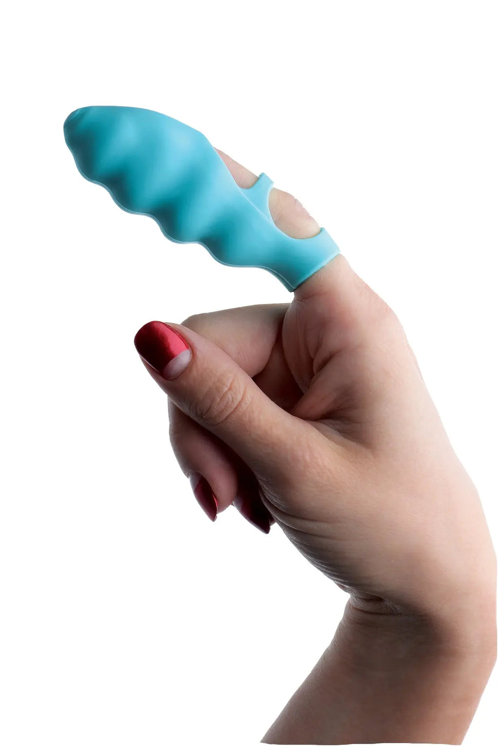 Ripples Finger Bang-Her Vibe - Teal – body-safe materials | Fu'Cha Exotics