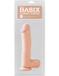 Basix Rubber Works 10-inch flesh dildo with suction cup base