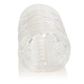 Reversible sleeve, translucent white fabric with rolled cuff