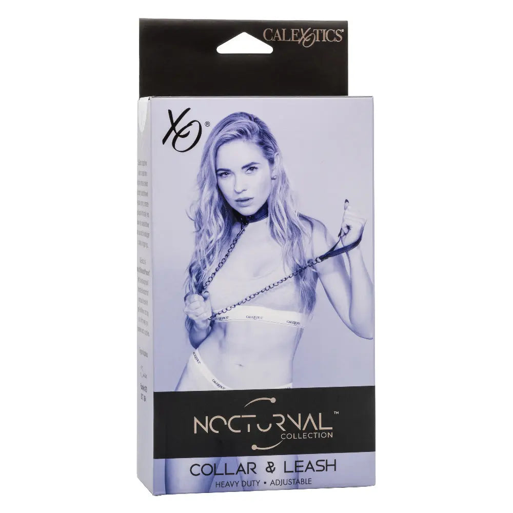 Nocturnal Collection Collar and Leash - Black – body-safe materials | Fu'Cha Exotics