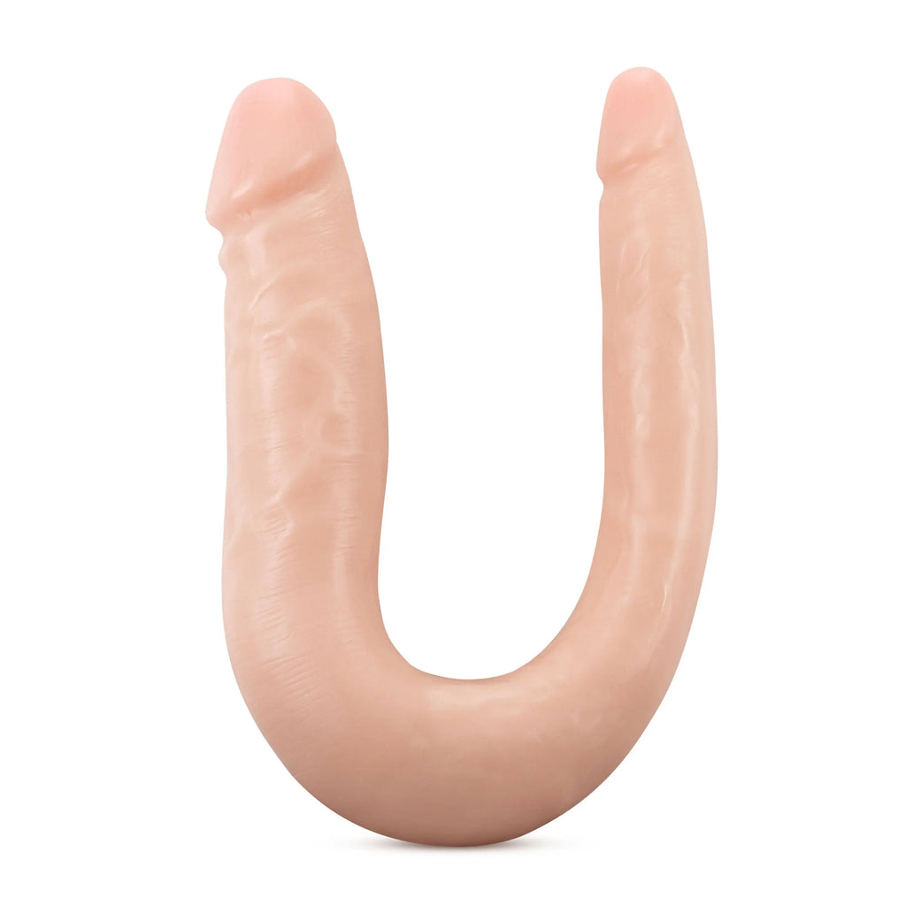 Dr. Skin Silicone - Dr. Double - 12 Inch Double Dong - Vanilla – body-safe materials | Fu'Cha Exotics