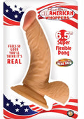 Realistic flexible adult novelty penis, 6.5 inch, tan skin tone