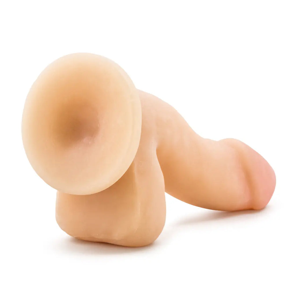 Au Naturel 6.5 Inch Sensa Feel Dildo - Beige – body-safe TPE suction stimulation | Fu'Cha Exotics