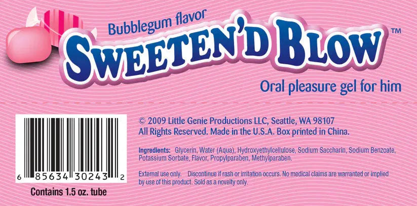 Sweeten'd Blow - Bubble Gum – body-safe materials | Fu'Cha Exotics