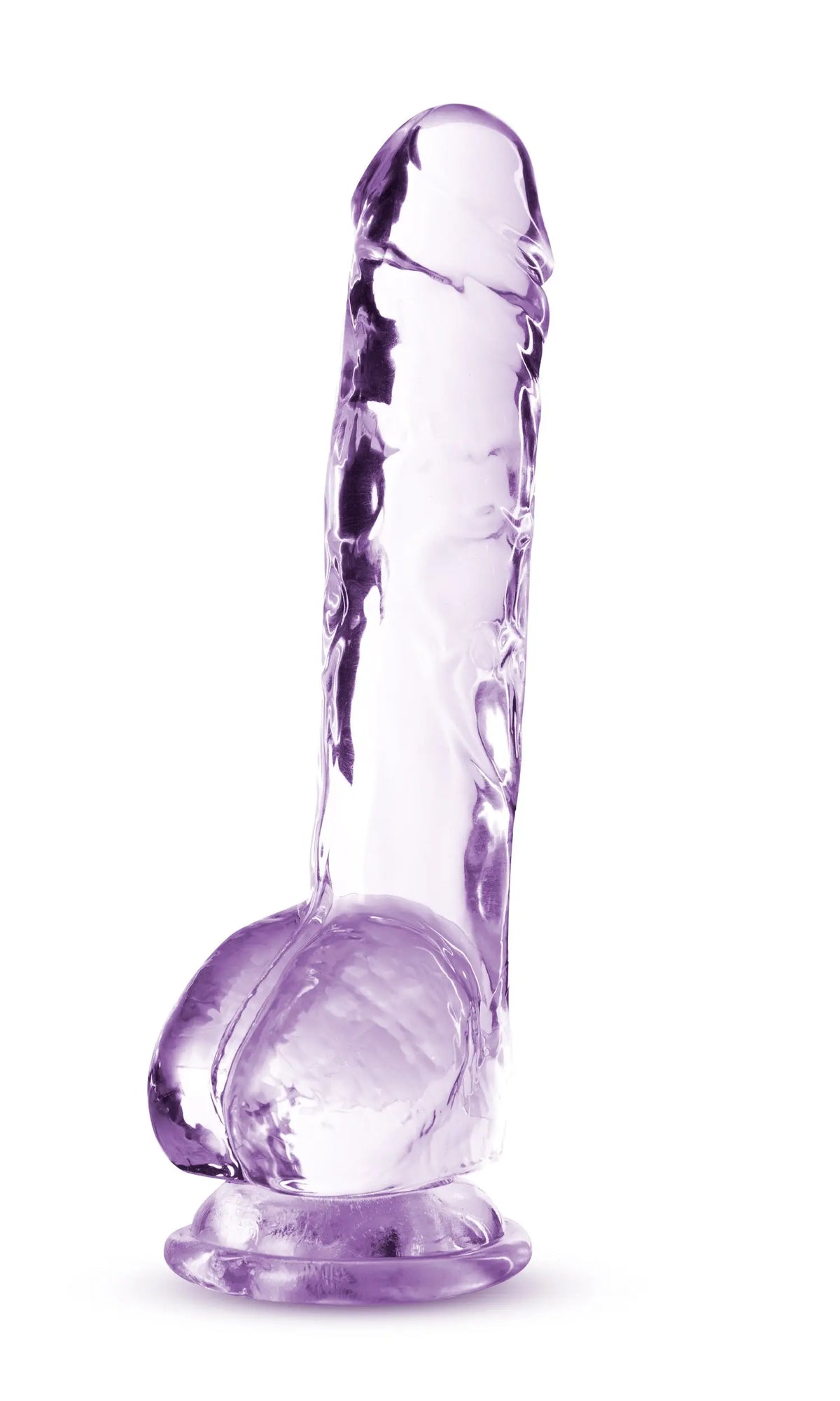 Naturally Yours - 8 Inch Crystalline Dildo - Amethyst – body-safe materials | Fu'Cha Exotics