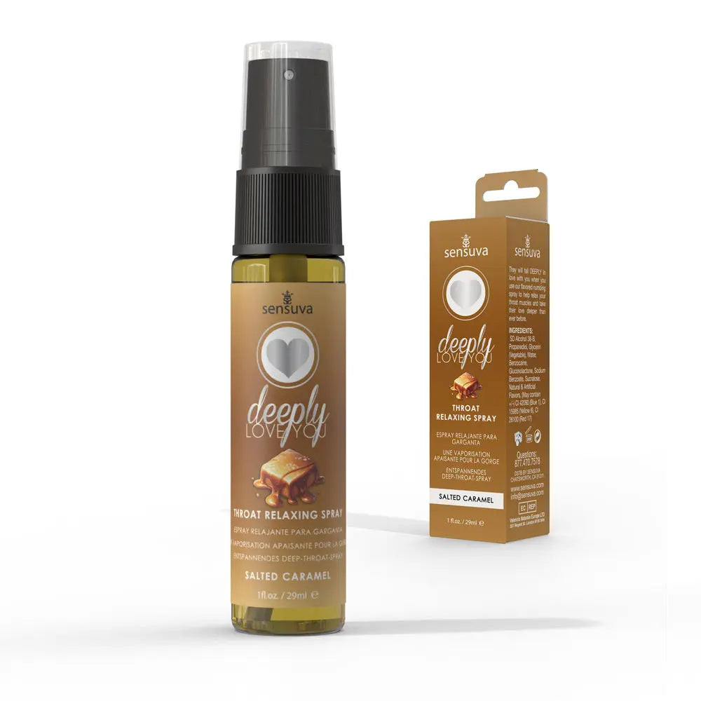 Deeply Love You Throat Relaxing Spray - Salted Caramel - 1 Fl. Oz. – body-safe materials | Fu'Cha Exotics