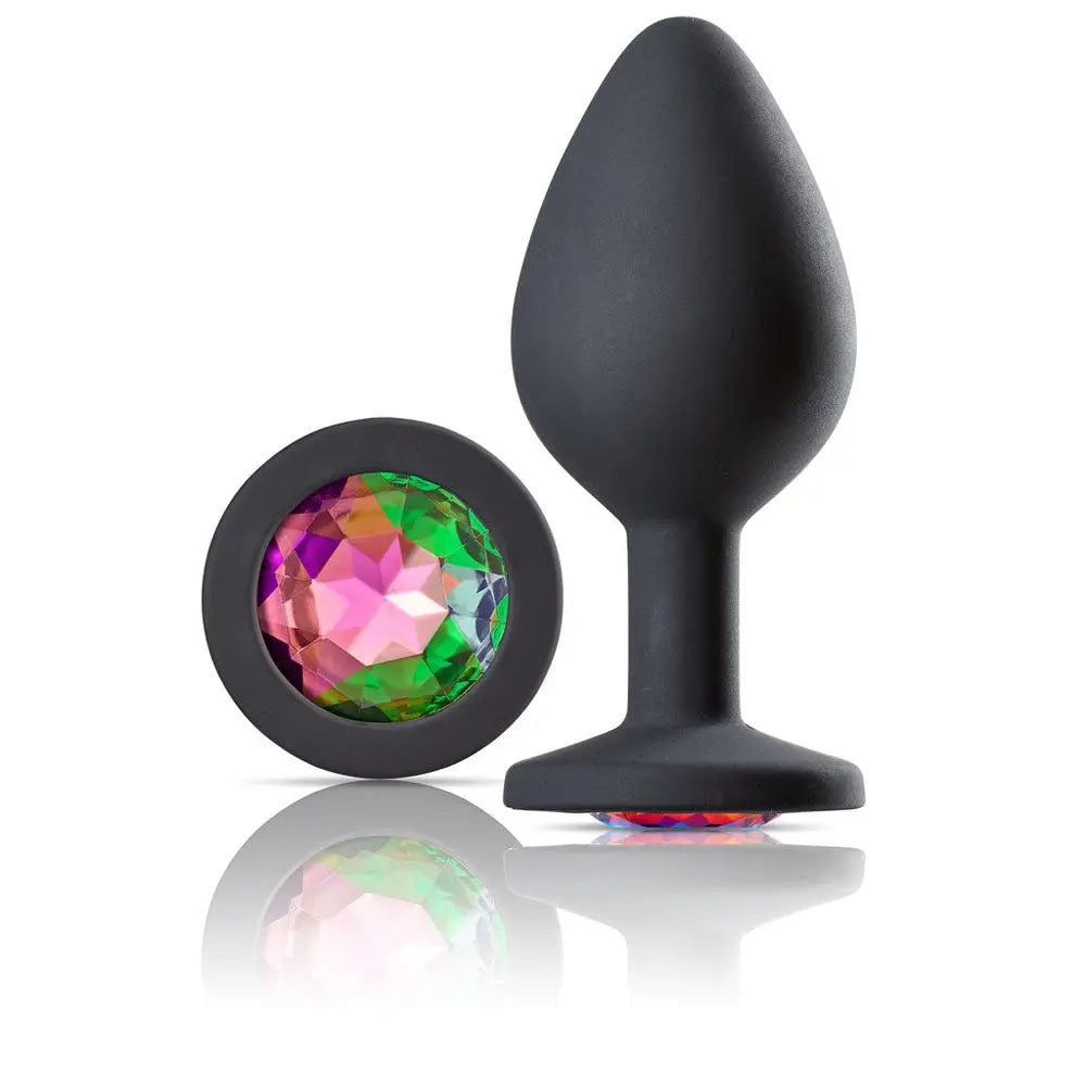 Cloud 9 Novelties Gems Jeweled Silicone Anal Plug - Medium – body-safe silicone | Fu'Cha Exotics