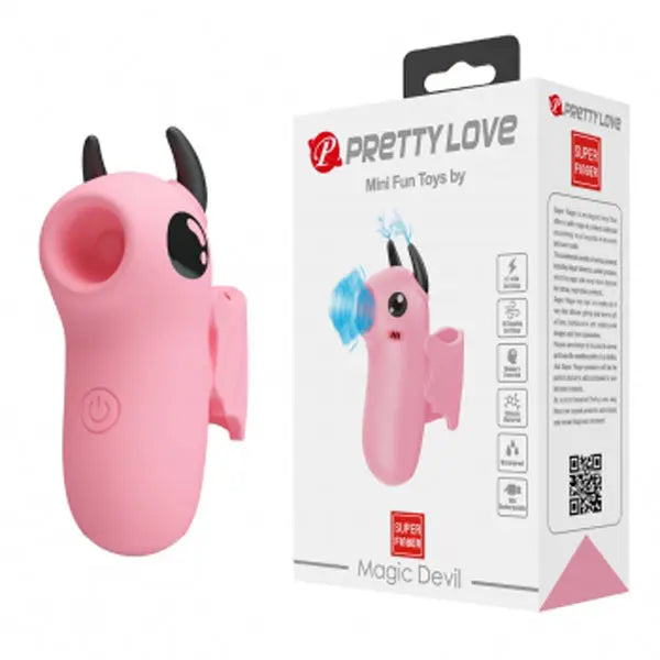 Magic Devil Finger Vibrator - Pink – body-safe silicone USB-rechargeable | Fu'Cha Exotics