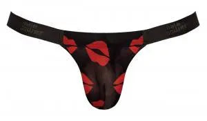 Kiss Me - Micro Thong v - Small/ Medium - Sheer Lips – body-safe materials | Fu'Cha Exotics