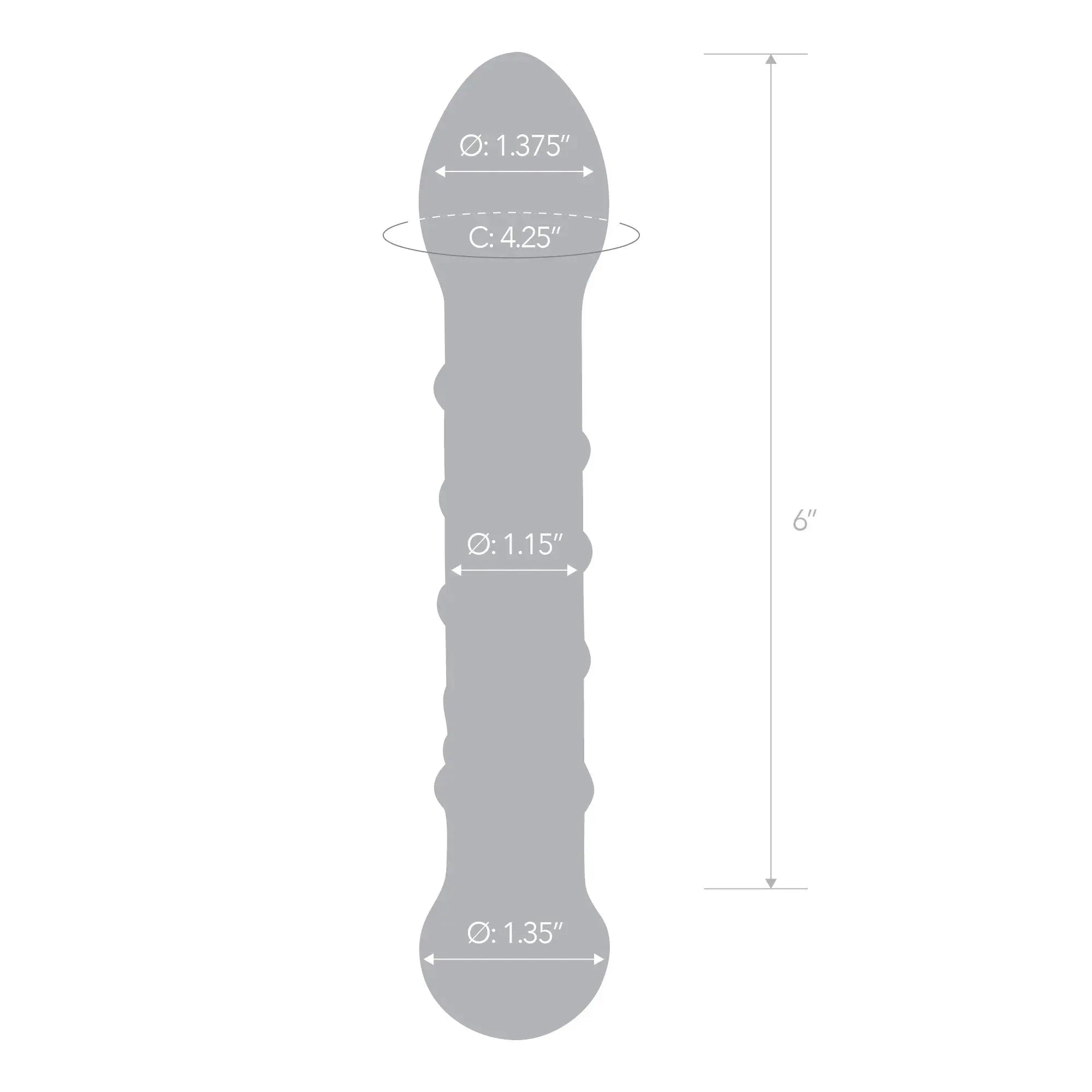 Full-tip dildo with flared base and tapered end silhouette