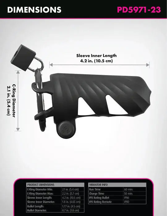 Fantasy C-Ringz Remote-Controlled Vibrating Cock Blocker - Black – body-safe materials | Fu'Cha Exotics