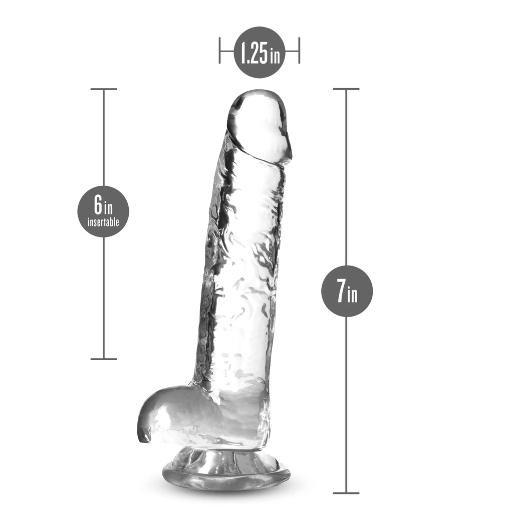 Naturally Yours - 7 Inch Crystalline Dildo - Diamond – body-safe materials | Fu'Cha Exotics