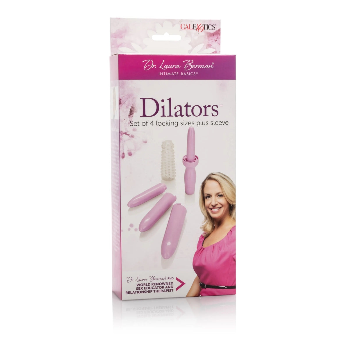 Dr. Laura Bernam Dilators - Set of 4 Locking Sizes Plus Sleeve - Purple – body-safe materials | Fu'Cha Exotics