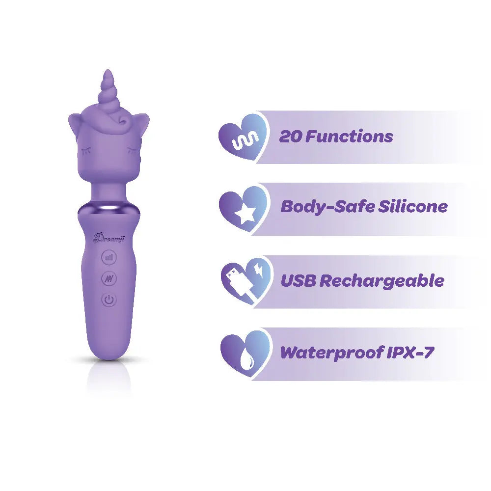 Dreamii Wand Powerful Unicorn Wand - Lilac Whirl – body-safe materials | Fu'Cha Exotics